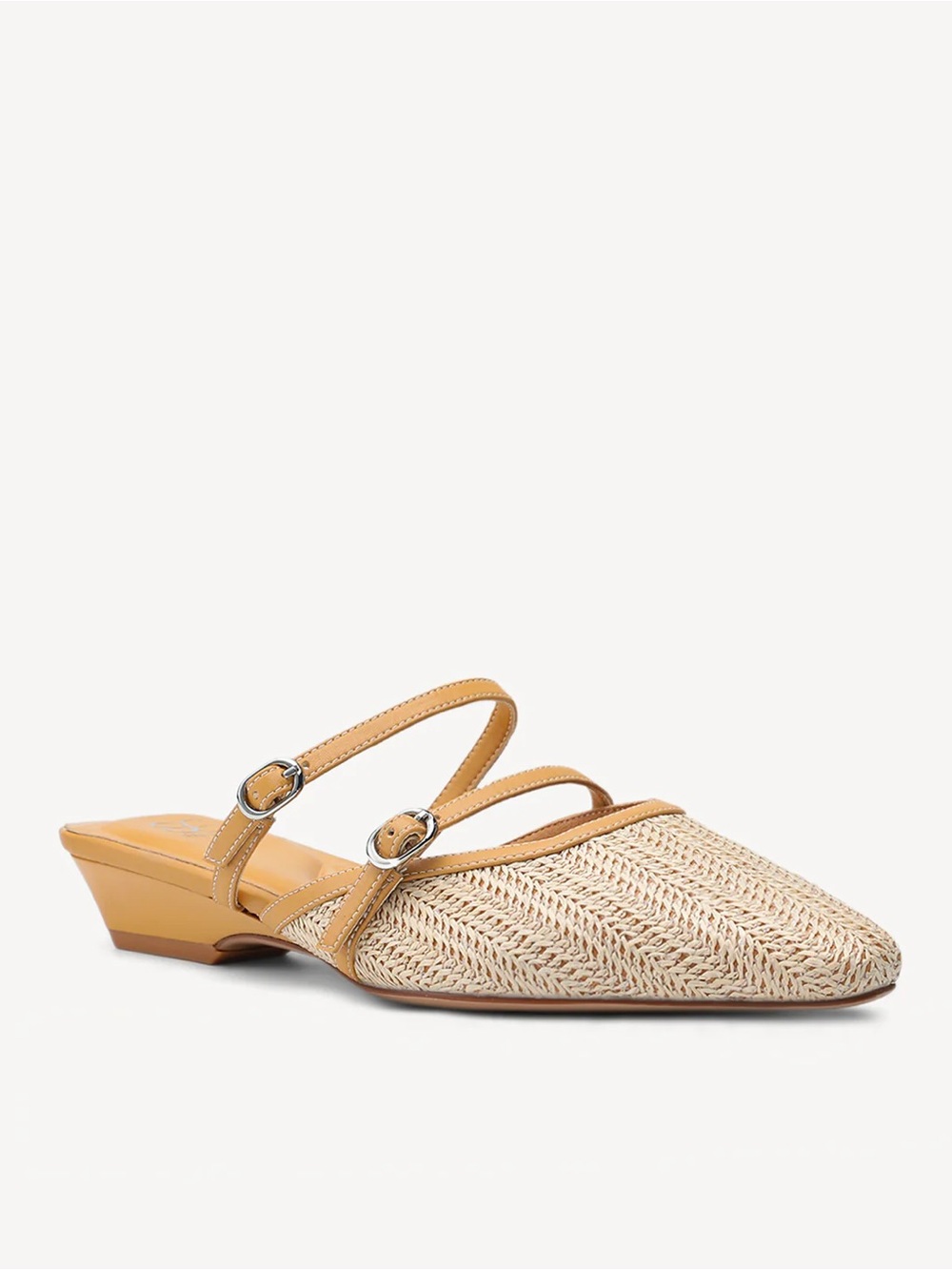 Sun coast Tapered Square Toe Flat Mule
